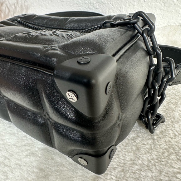 Louis Vuitton Black Leather Limited Edition Soft Trunk Shoulder Bag - Picture 9 of 11